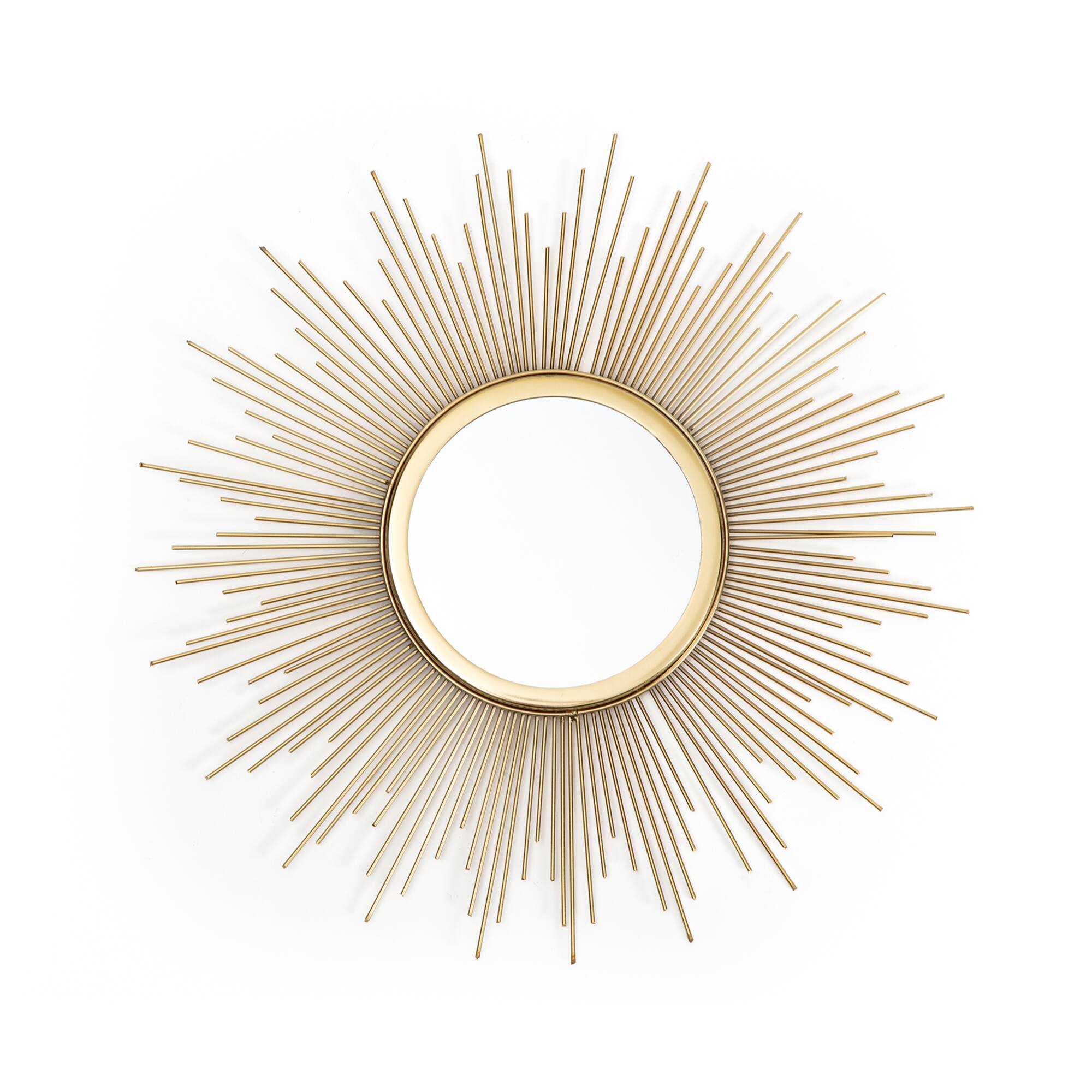 Habitat Decor 20" Opal Gold Starburst Metal Wall Mirror